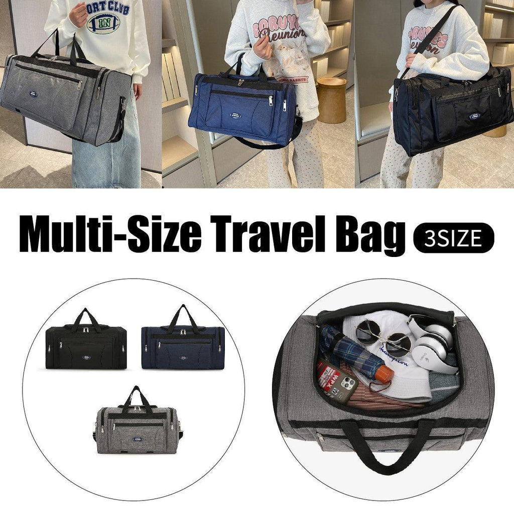 Large Capacity Waterproof Travel Luggage Bag Lightweight Foldable Handbag - Small-Grey