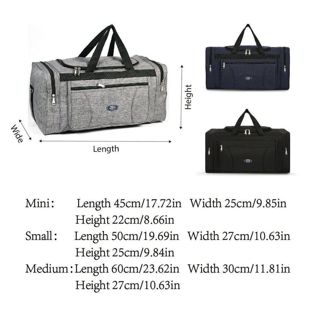 Large Capacity Waterproof Travel Luggage Bag Lightweight Foldable Handbag - Small-Grey