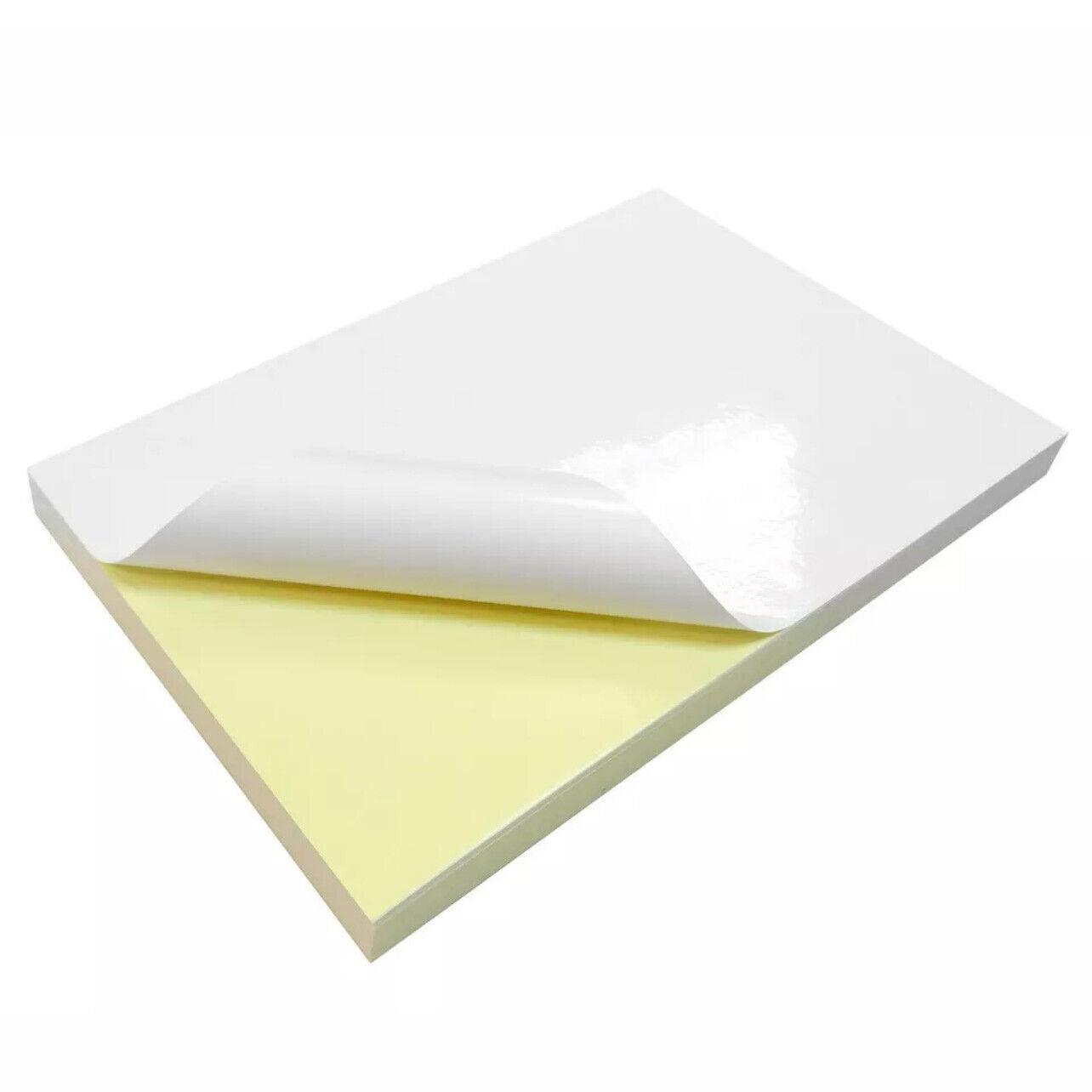A4 Self Adhesive Sticker Paper Sheet Label Laser Inkjet Print Mailing Address - White Matte 3x9 *100 PCS