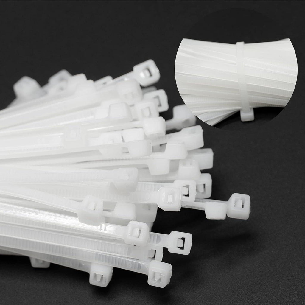 100X Cable Ties Zip Ties Nylon UV Stabilised Bulk White Cable Ties - 10*600mm White
