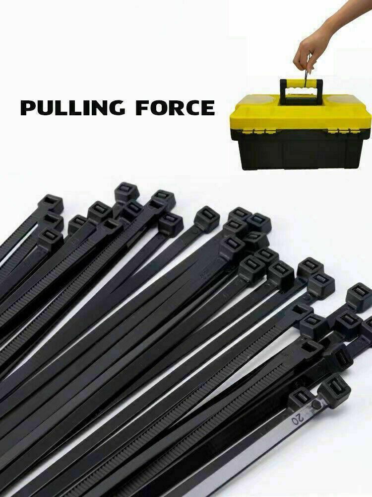 50X Cable Ties Zip Ties Nylon Uv Stabilised Black Cable Tie - 10*750mm White
