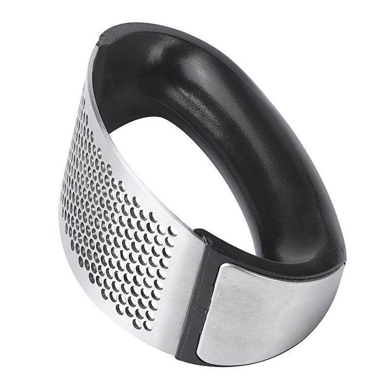 Stainless Steel Garlic Masher Press Crusher Squeezer Masher Kitchen Gadget - Silver