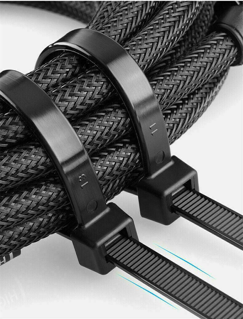 50X Cable Ties Zip Ties Nylon Uv Stabilised Black Cable Tie - 10*1200mm White