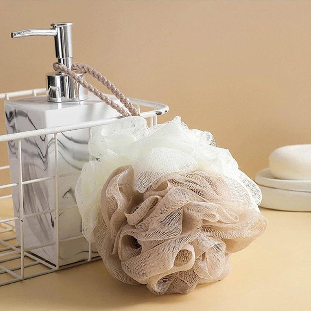 Bath Ball Mermaid Loofah Sponge Bath Puff Soft Ball Body Exfoliate Wash Shower - Grey