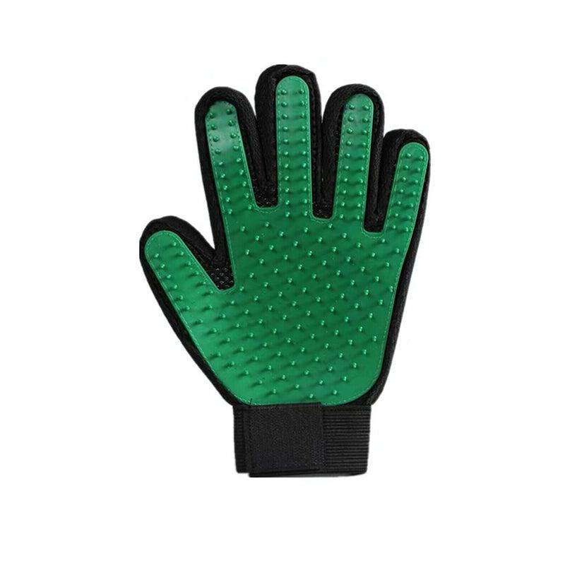 Pet Dog Cat Massage Hair Removal Grooming Comb Touch Cleaning Brush Magic Glove - Blue Left Hand