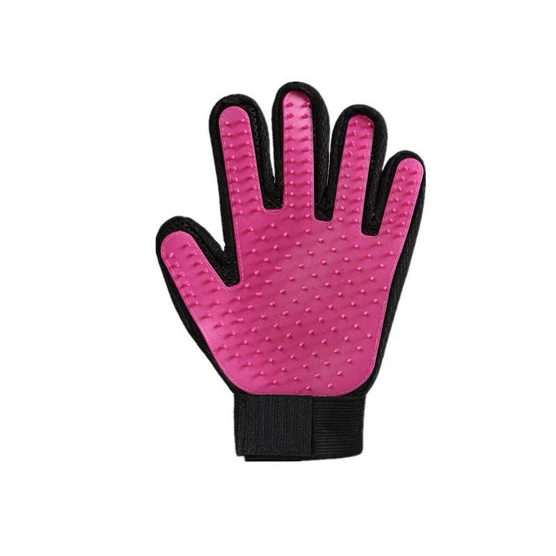 Pet Dog Cat Massage Hair Removal Grooming Comb Touch Cleaning Brush Magic Glove - Blue Left Hand