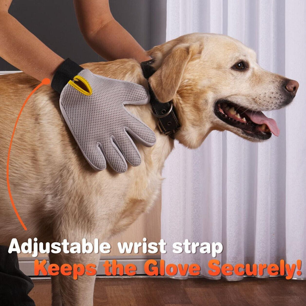 Pet Dog Cat Massage Hair Removal Grooming Comb Touch Cleaning Brush Magic Glove - Green Right Hand