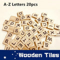 20X Wooden Alphabet Scrabble Tiles A-Z Letters and Numbers DIY Craft Game Pieces - Letter S 20pcs