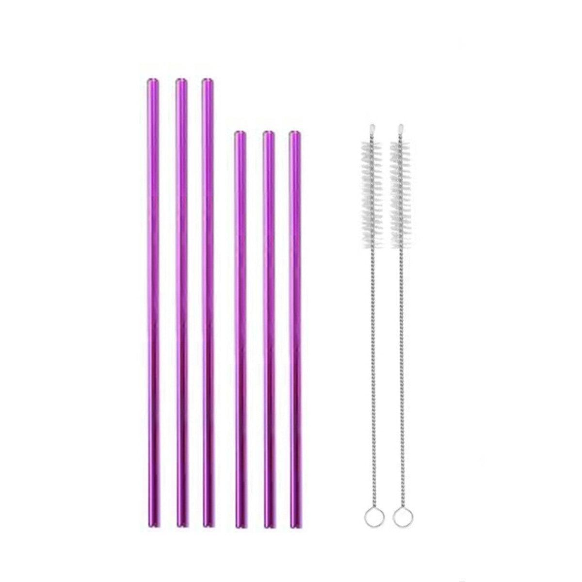 Reusable 304 Stainless Steel Straws Metal Drinking Washable Straw Brushes Set 1 - Straw Box Only