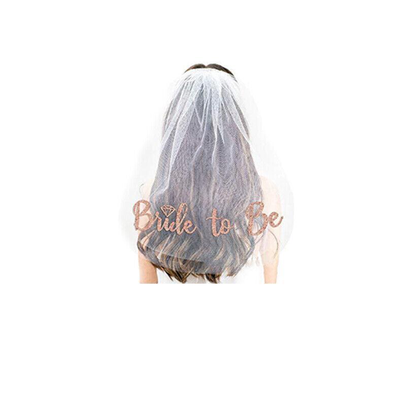 Bride To Be Hen Veil Sash Tiara Hens Night Bridal Shower Kitchen Tea Accessories - Package 7