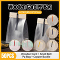 50pcs Transparent Snack Bags Biscuit Candy Bags Resealable Food Packaging - Blue