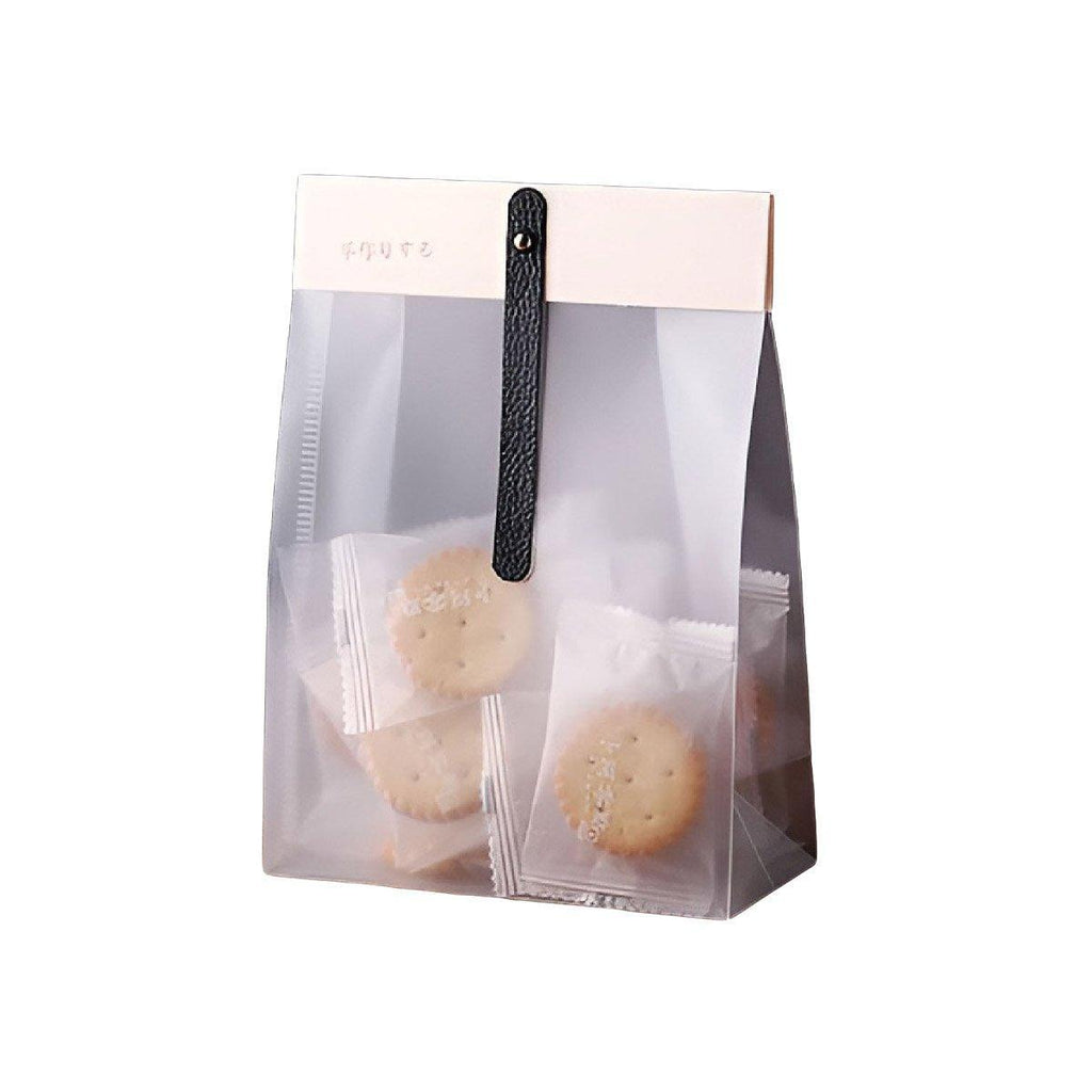 50pcs Transparent Snack Bags Biscuit Candy Bags Resealable Food Packaging - Red