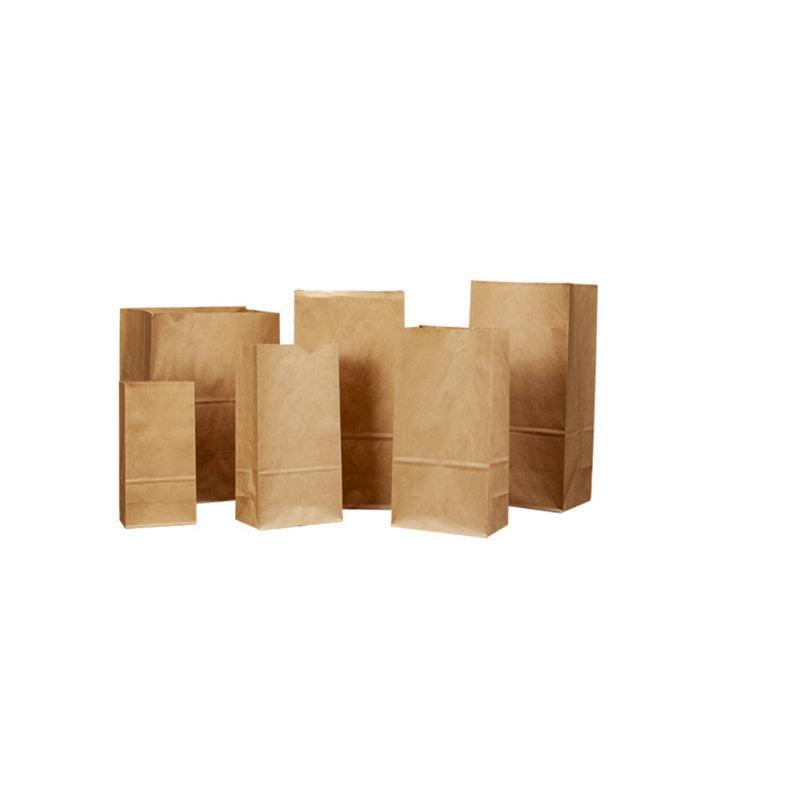 Brown Kraft Paper Bags Take Away Food Lolly Grocery Buffet Craft Gift Market Bag - 12X 7 X 21.5CM