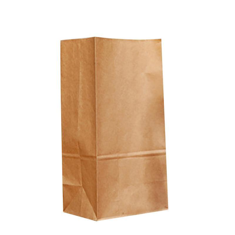 Brown Kraft Paper Bags Take Away Food Lolly Grocery Buffet Craft Gift Market Bag - 9 X 5.5 X 17CM