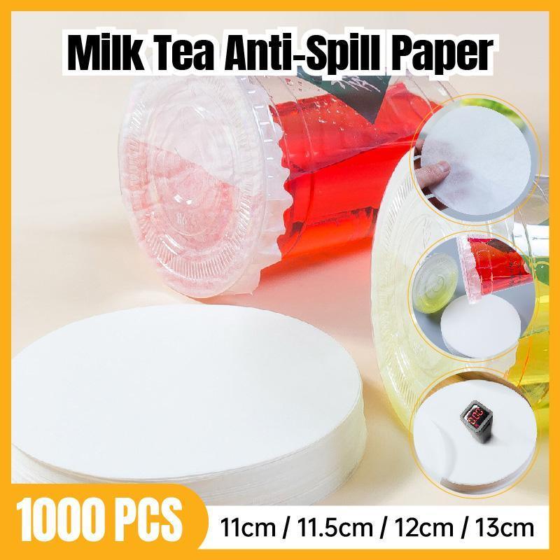 1000pcs Leak-proof Milk Tea Paper Cups Drink Containers Party Favors Supplies - 11.5cm