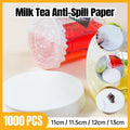 1000pcs Leak-proof Milk Tea Paper Cups Drink Containers Party Favors Supplies - 11.5cm