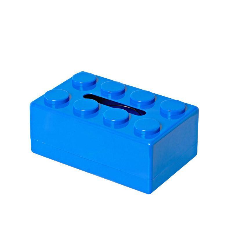 Tissue Box Cover Creative Building Block Cute Napkin Dispenser Holder Home Decor - Black