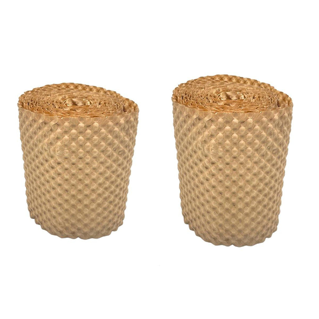Cowhide Pressure Bubble Paper Roll Shock Absorbing Biodegradable Cushioning Wrap - 28x50m