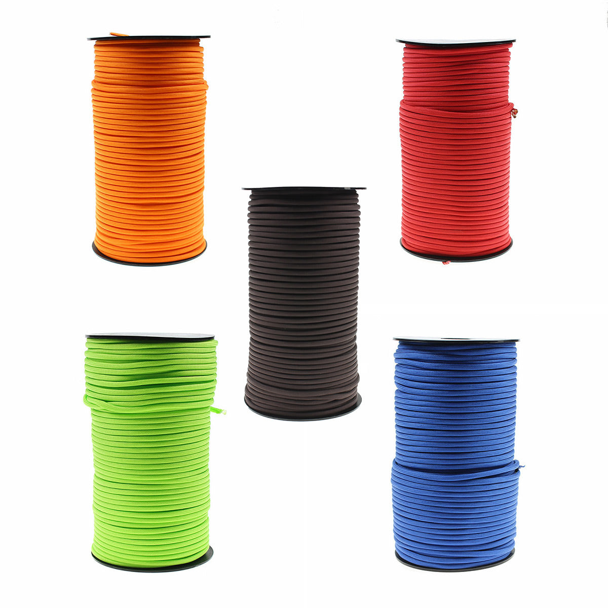 100m Paracord Outdoor Camping Binding Braided Rope Survival Gear Hiking Rope - Red
