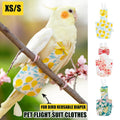 Adjustable Parrot Diaper Bird Flight Suit Tiger Skin Peony Special Supplies - Green-S