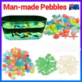 Pebbles Stone Glow in the Dark Rock Fish Tank Stones Garden Road - Green