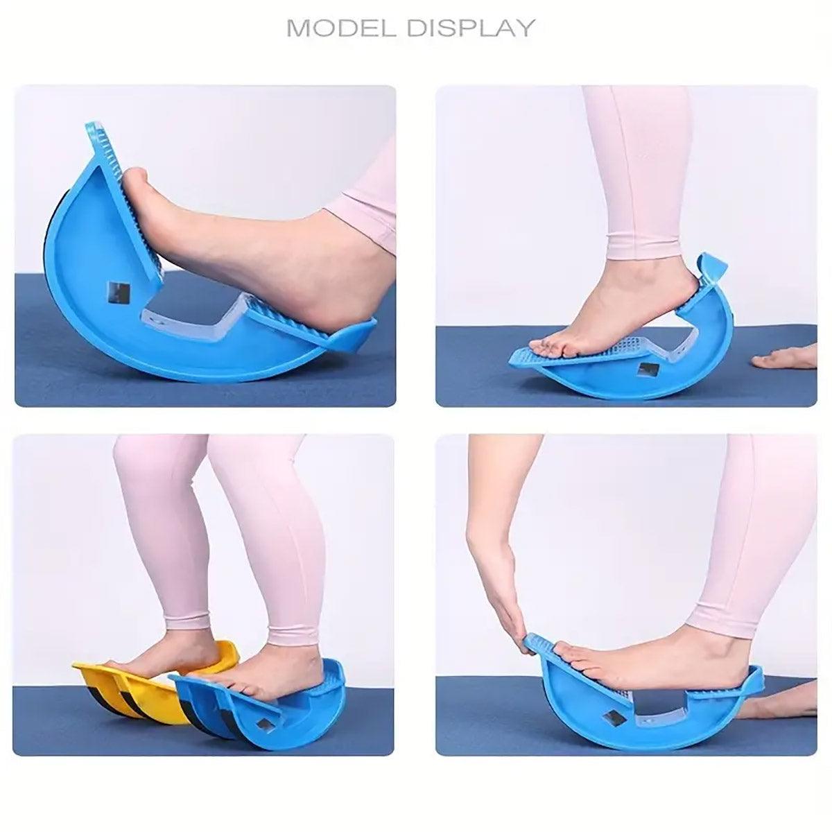 2PCS Tendon Plate Calf Stretcher Fitness Oblique Pedal Ankle Achilles Exercise - Black
