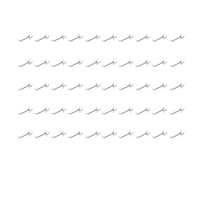 50X Pegboard Hooks Metal Panel Valcano Peg Board Hook Steel 50 100 150 200 Mm - 10CM