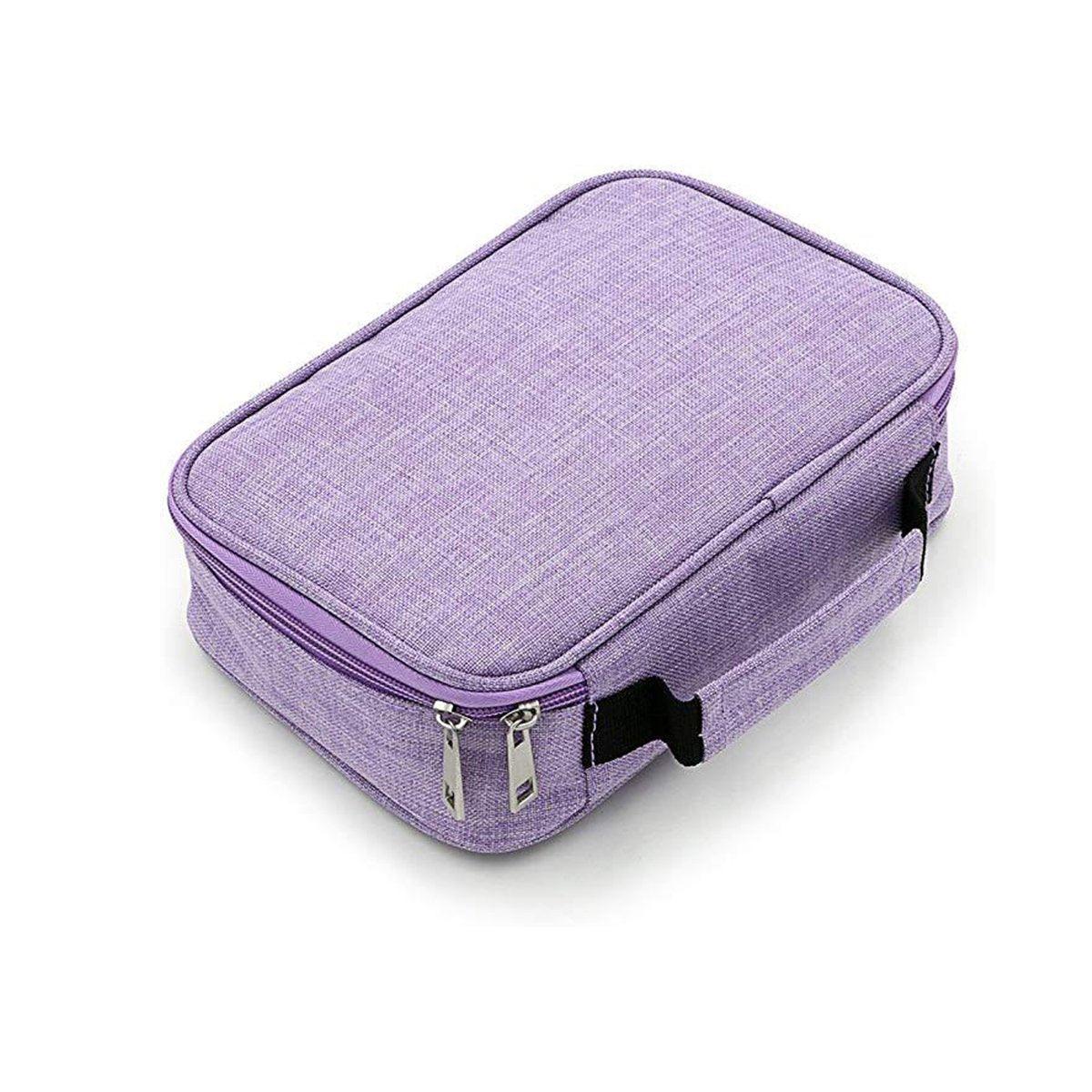 Large Capacity Waterproof Pen Pouch Pencil Case Student Stationery Storage Bag - Blue