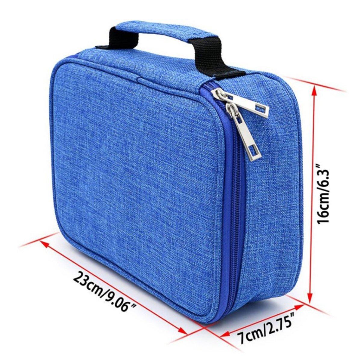 Large Capacity Waterproof Pen Pouch Pencil Case Student Stationery Storage Bag - Grey