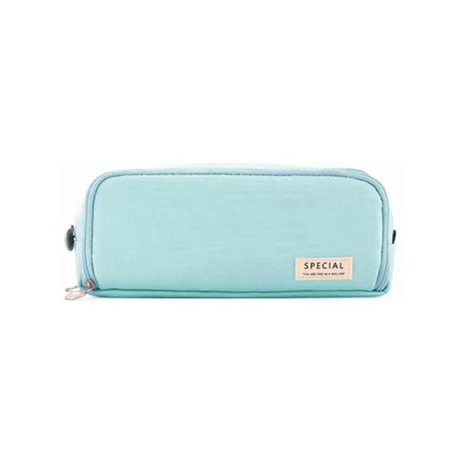 Zipper Pencil Case Large Capacity Storage Bag School Stationery Makeup Organizer - Yellow