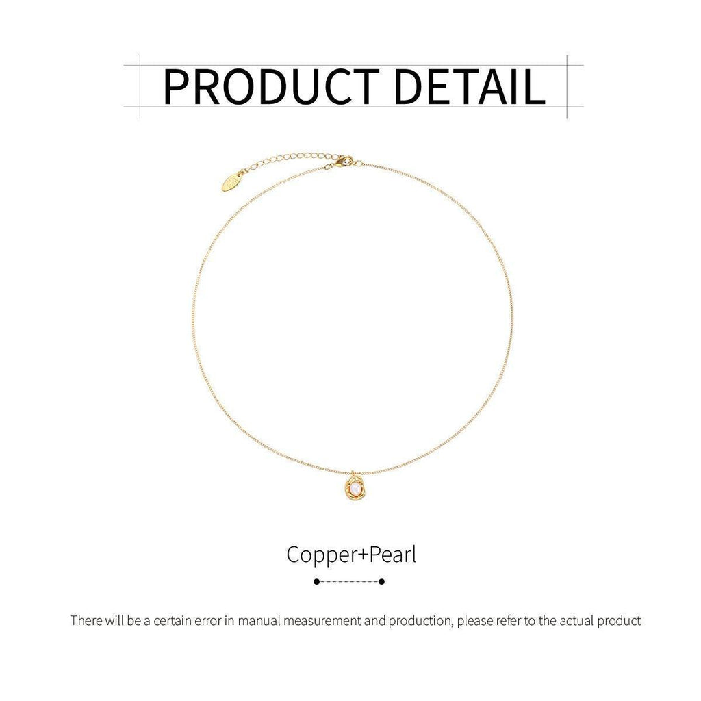 Elegant French Style Simple Pendant Necklace Women Trendy Fashion Jewelry Gift