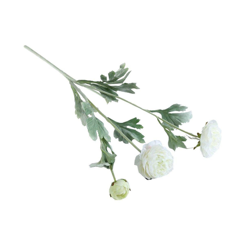 5pcs Artificial Peony Silk Flowers Bouquet Decor Faux Floral Arrangements - Champagne