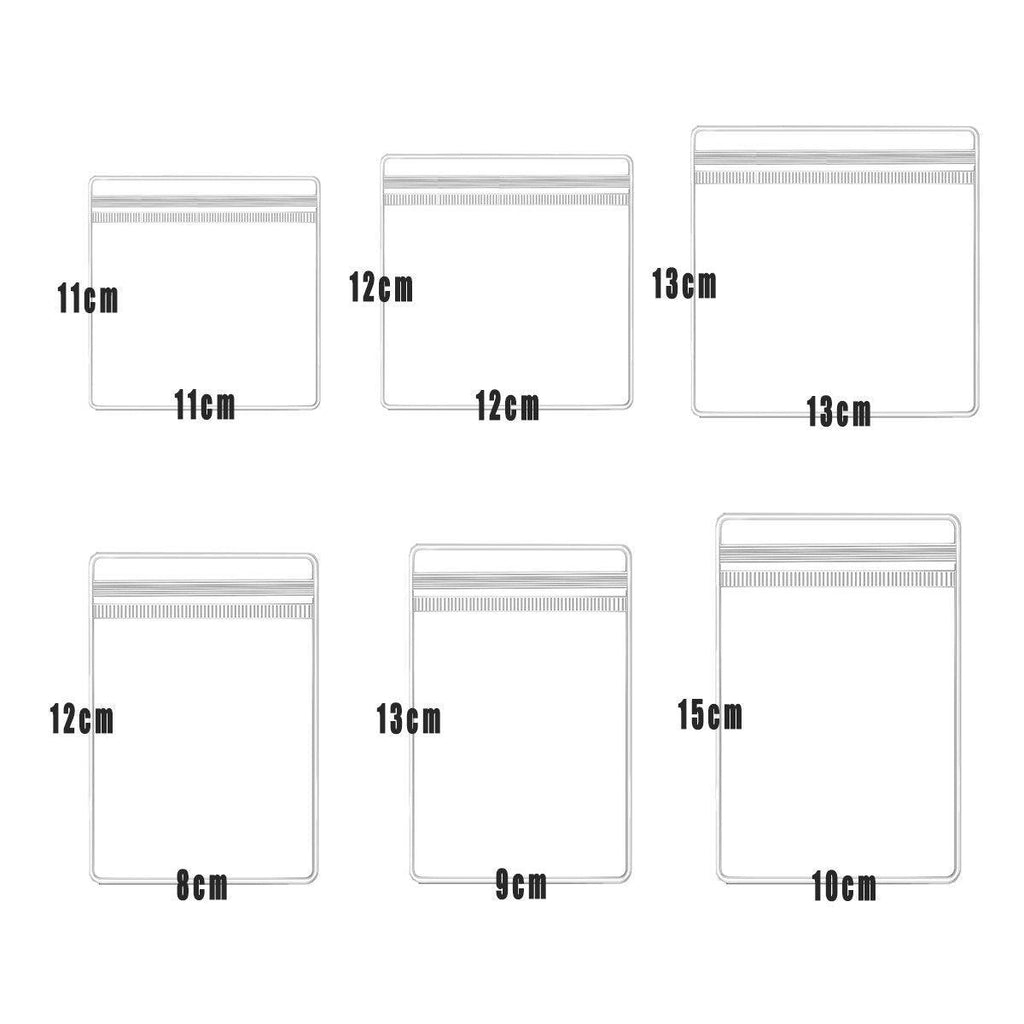 100pcs PVC Self-Sealing Jewelry Bags Anti-Oxidation Storage Dustproof Bags - 11*11cm