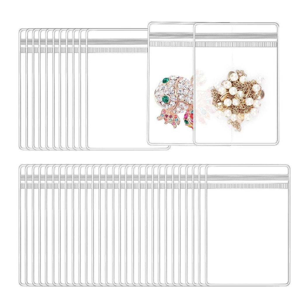 100pcs PVC Self-Sealing Jewelry Bags Anti-Oxidation Storage Dustproof Bags - 12*12cm