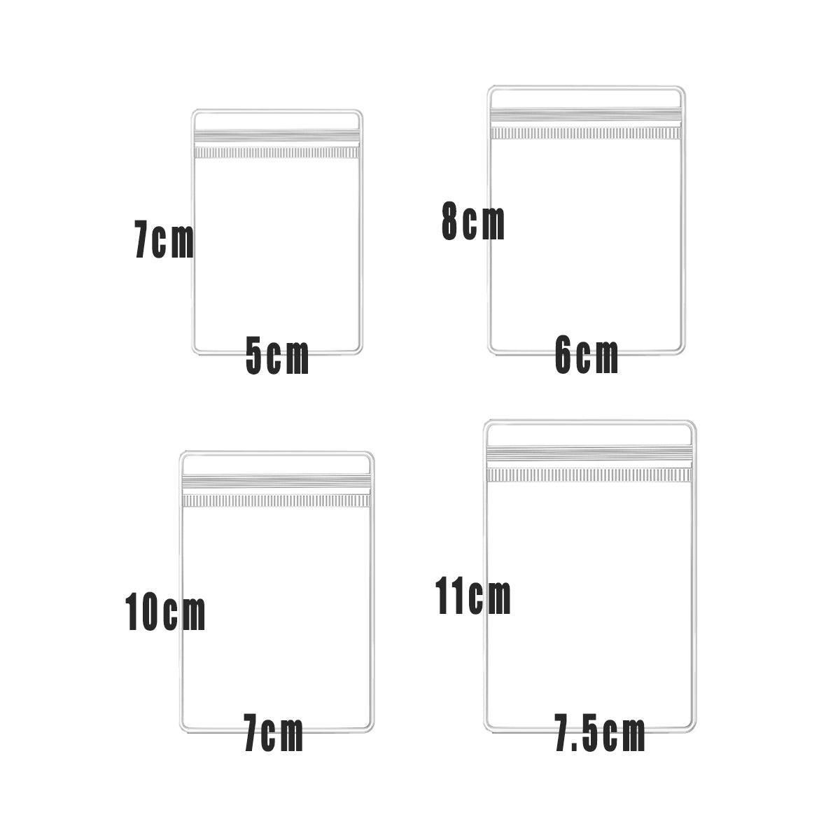 100pcs PVC Self-Sealing Jewelry Bags Anti-Oxidation Storage Dustproof Bags - 7*10cm