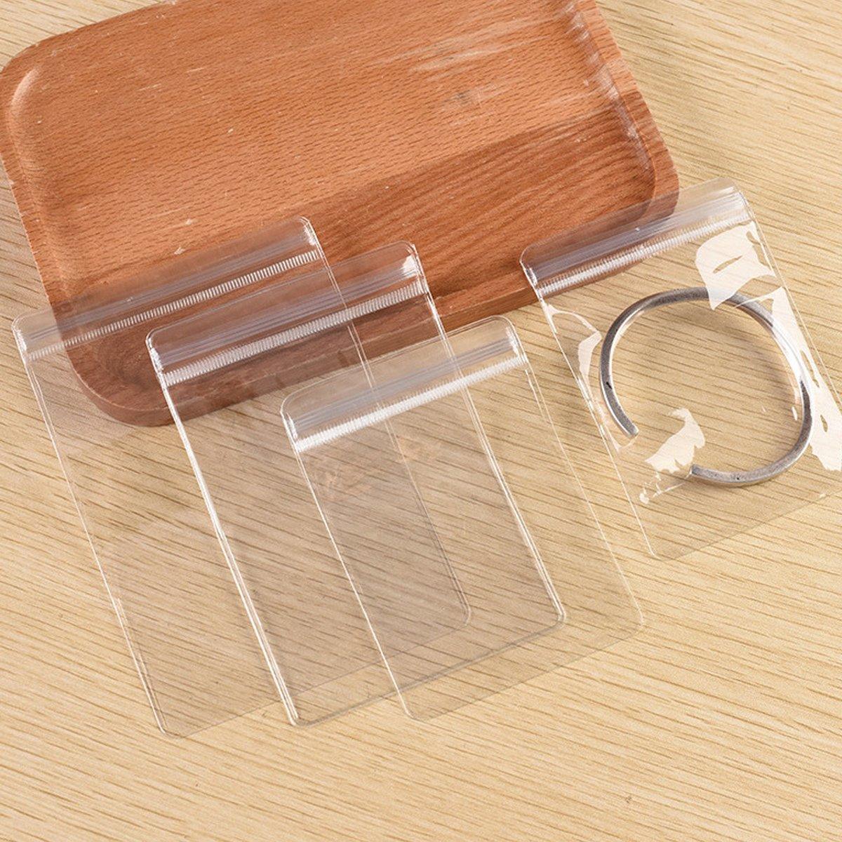 100pcs PVC Self-Sealing Jewelry Bags Anti-Oxidation Storage Dustproof Bags - 7*10cm