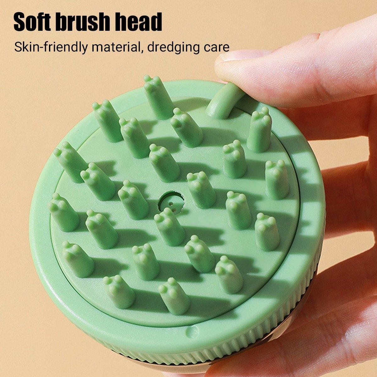 2PCS Pet Cleaning Brush Bath Massage Gel Dispenser Cats Dogs Grooming Tool - Blue