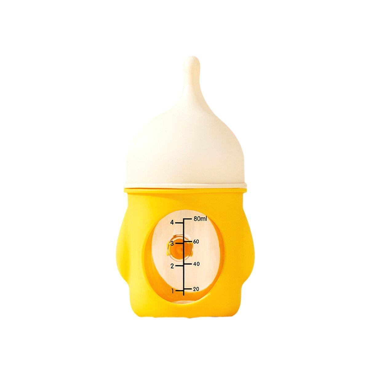 Silicone Pet Milk Feeding Bottle with Scale for Small Puppies and Kittens 20ml 80ml - 80ml-Pink