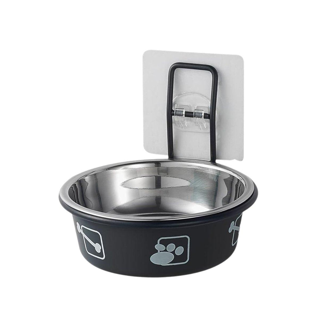 Stainless Steel Pet Bowl Hanging Cat Food Water Bowl Durable for Dogs and Cats - Red-14cm