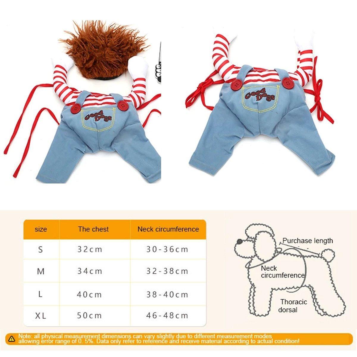 Halloween Dog Costume Pet Accessories Funny Dress Up for Small Medium Dogs - Little Devil Riding-M