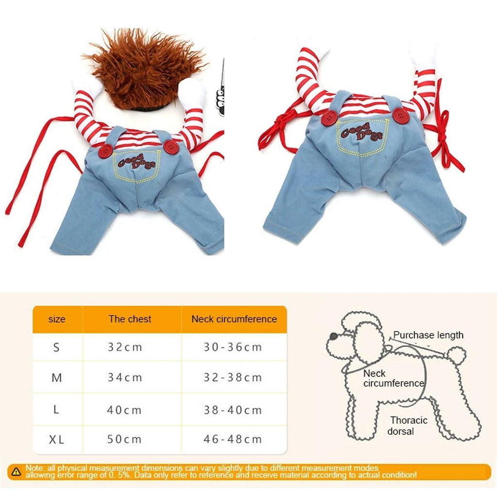 Halloween Dog Costume Pet Accessories Funny Dress Up for Small Medium Dogs - New Pirate-M