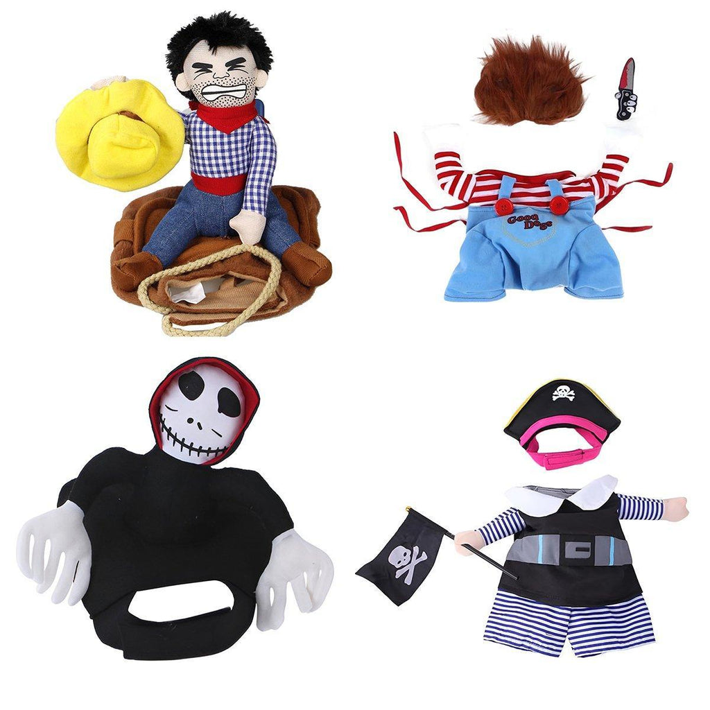 Halloween Dog Costume Pet Accessories Funny Dress Up for Small Medium Dogs - Deadly Doll-M