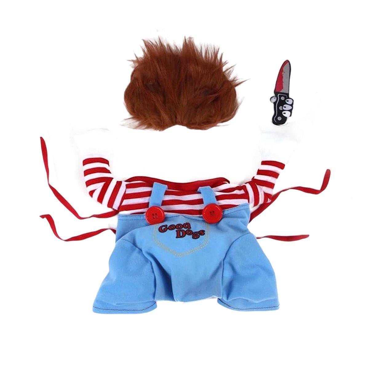 Halloween Dog Costume Pet Accessories Funny Dress Up for Small Medium Dogs - Deadly Doll-M