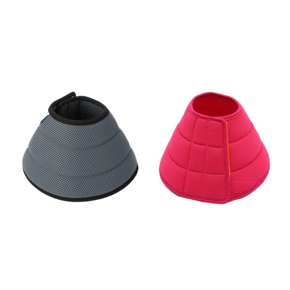 Elizabethan Collar Anti Licking Biting Pet Collar for Cats and Dogs Recovery Use - Grey-Size4