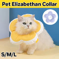 Elizabethan Cat Recovery Collar Anti Licking Pet Cone Protective Neck Ring - Purple-L