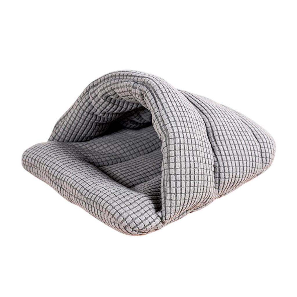 Pet Kennel Sleeping Bag Semi Enclosed Bed for Small Animals Cats and Puppies - Blue