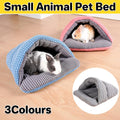 Pet Kennel Sleeping Bag Semi Enclosed Bed for Small Animals Cats and Puppies - Pink
