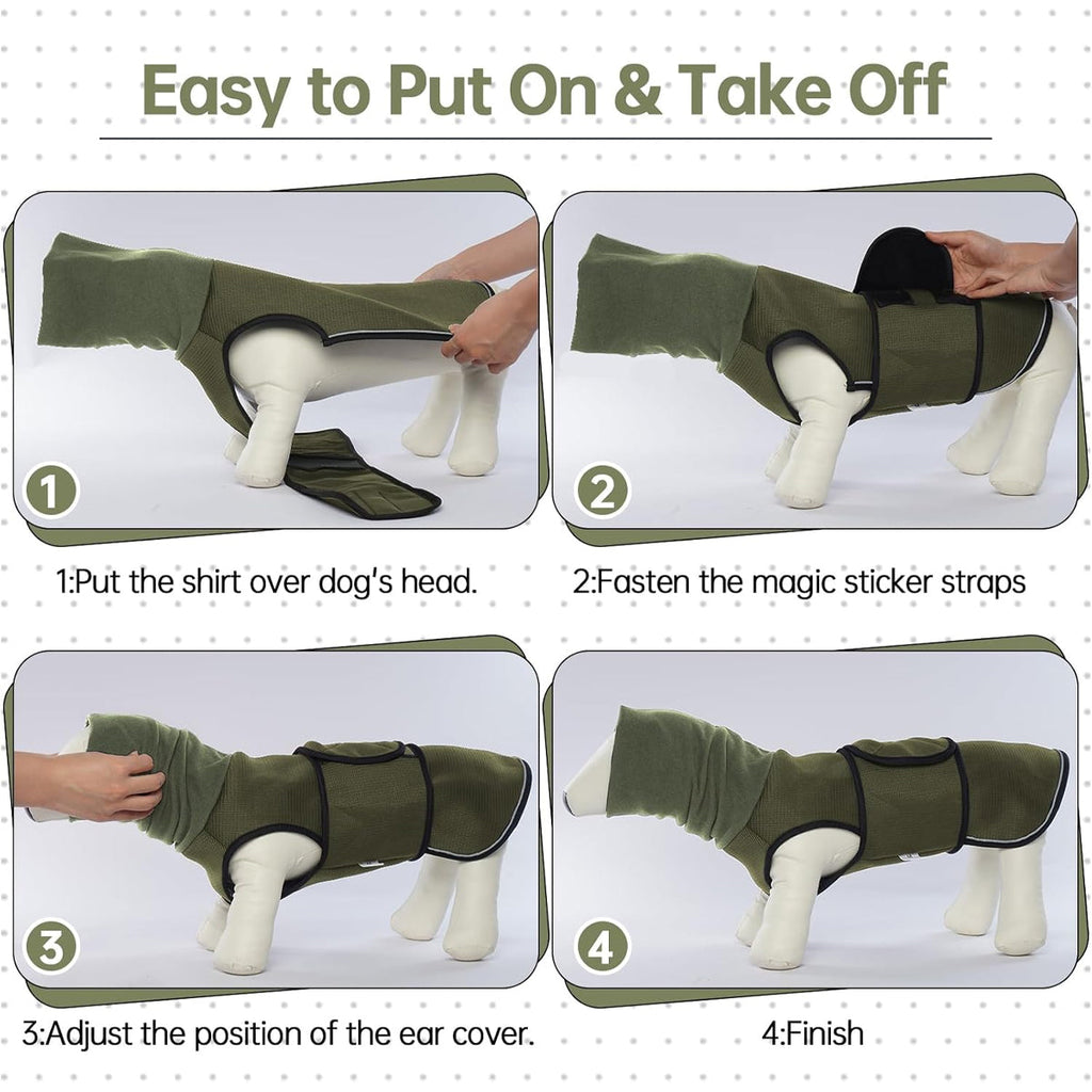 Calming Dog Vest for Stress Relief Travel Thunder Wrap Jacket for Medium Large Dogs - XXL