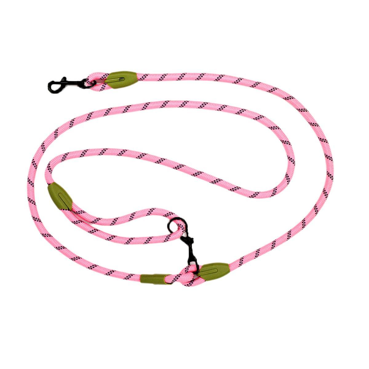 Adjustable Diagonal Dog Walking Leash Hands Free Crossbody Pet Lead Dogs - Purple
