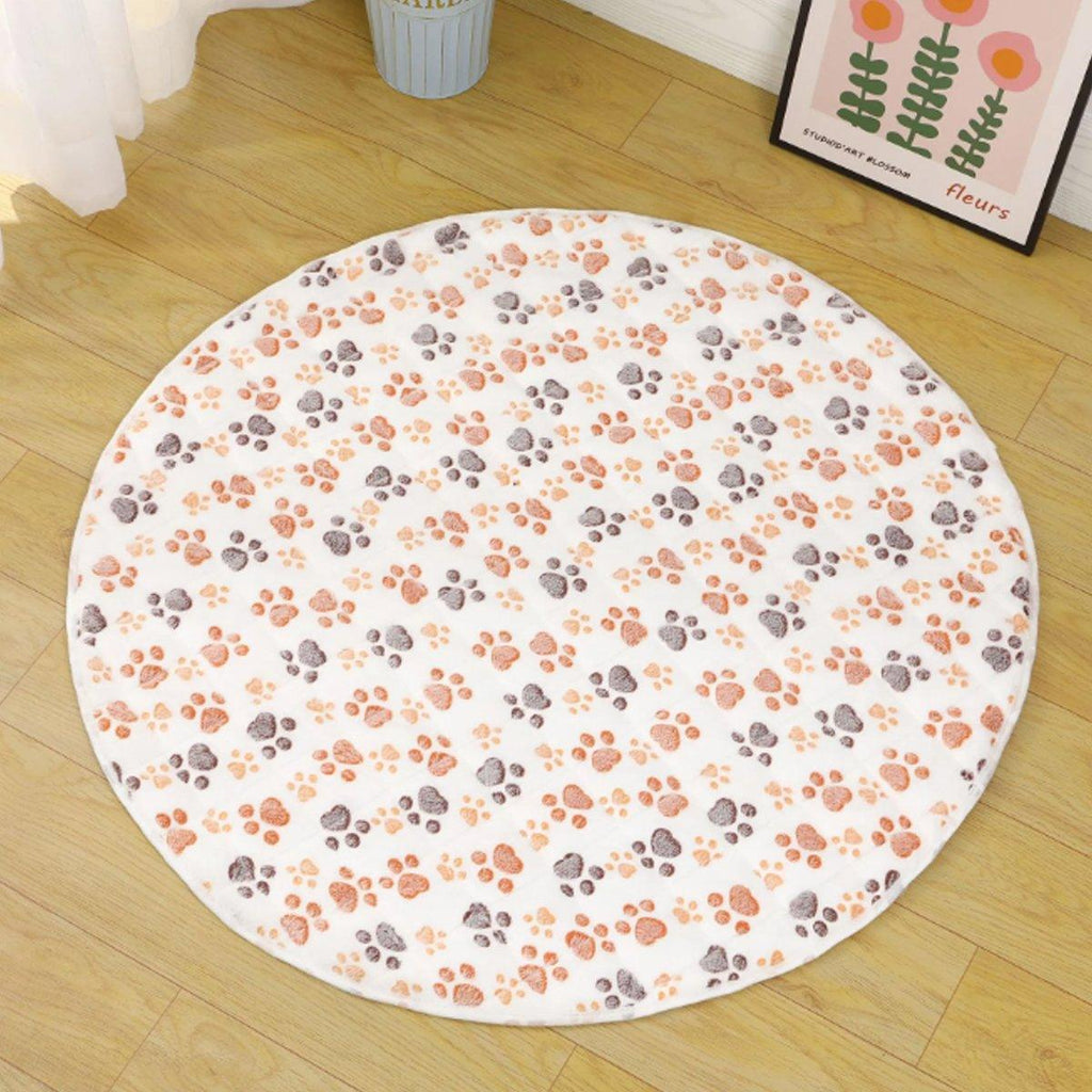 Waterproof Dog Pads Round Diaper Pads Pet Training Pads for Puppies and Dogs - White-35cm